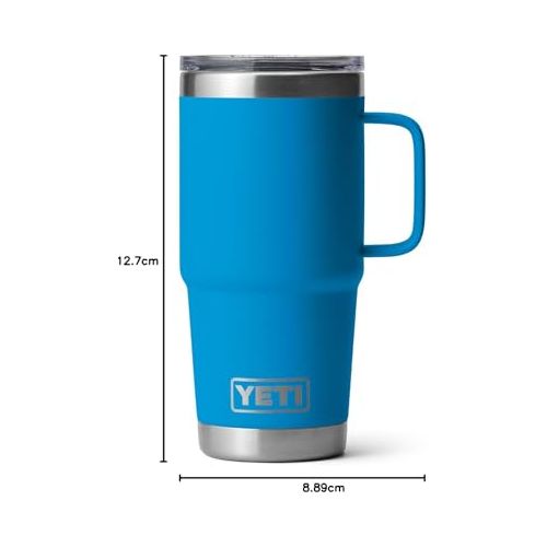 YETI Rambler 20 oz Travel Mug, Stainless Steel, Vacuum Insulated with Stronghold Lid, King Crab