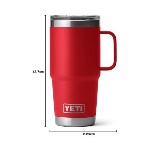 YETI Rambler 20 oz Travel Mug, Stainless Steel, Vacuum Insulated with Stronghold Lid, King Crab