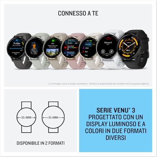 Garmin Venu 3, GPS Smartwatch, AMOLED Display, Advanced Health and Fitness Features, Up to 14 Days of Battery, Whitestone