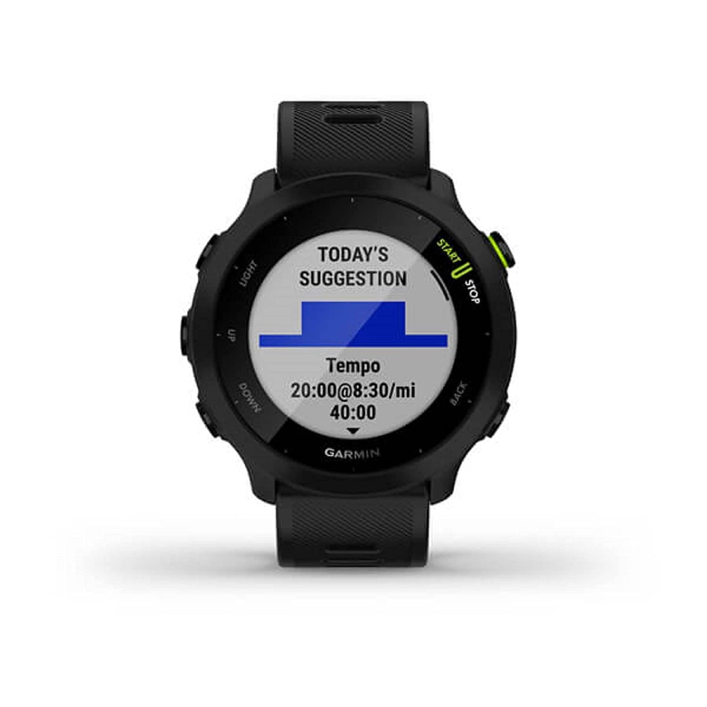 Garmin Forerunner 55, GPS Running Watch with Daily Suggested Workouts, Up to 2 Weeks of Battery Life, White