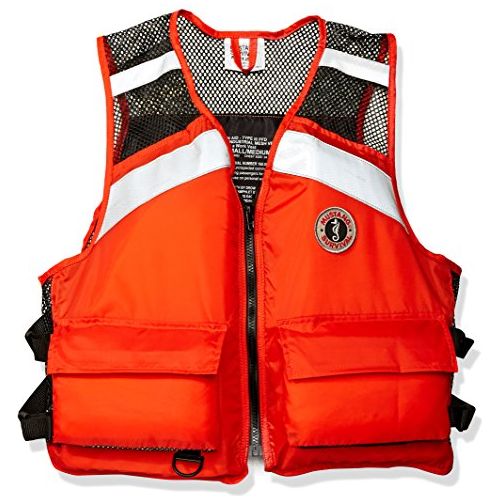 MUSTANG SURVIVAL Industrial Mesh Vest with Solas Reflective Tape