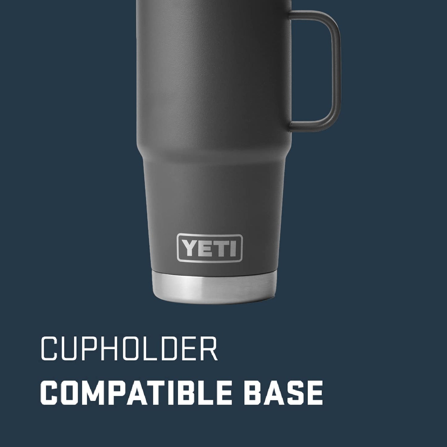 YETI Rambler 20 oz Travel Mug, Stainless Steel, Vacuum Insulated with Stronghold Lid, King Crab