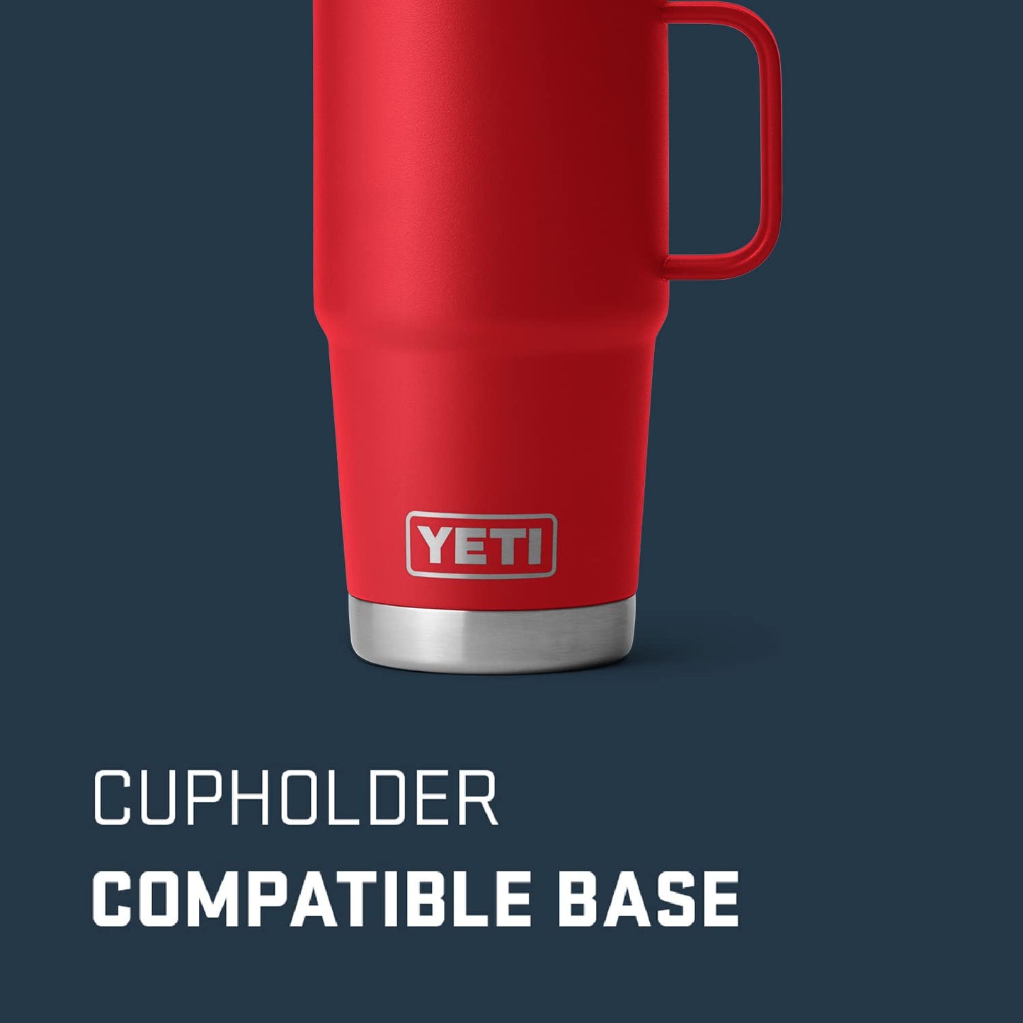 YETI Rambler 20 oz Travel Mug, Stainless Steel, Vacuum Insulated with Stronghold Lid, King Crab