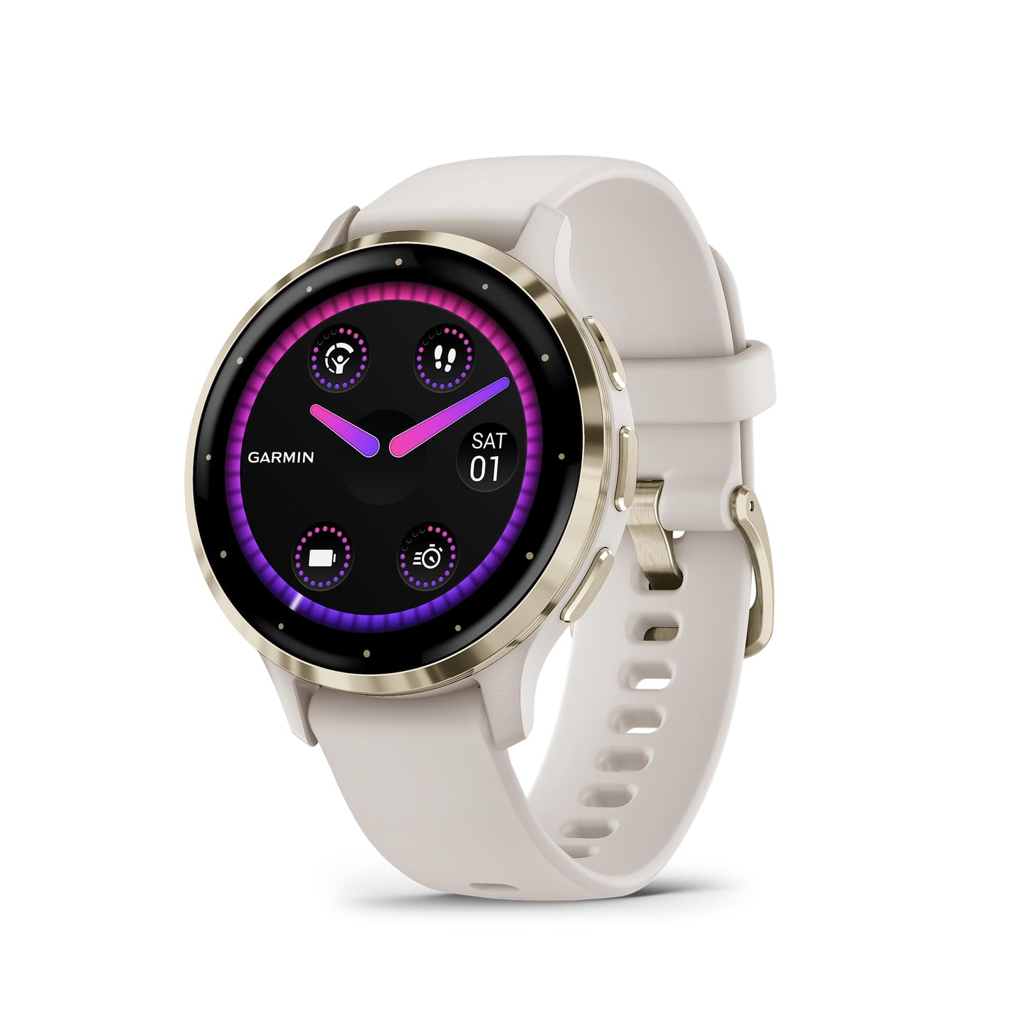 Garmin Venu 3, GPS Smartwatch, AMOLED Display, Advanced Health and Fitness Features, Up to 14 Days of Battery, Whitestone