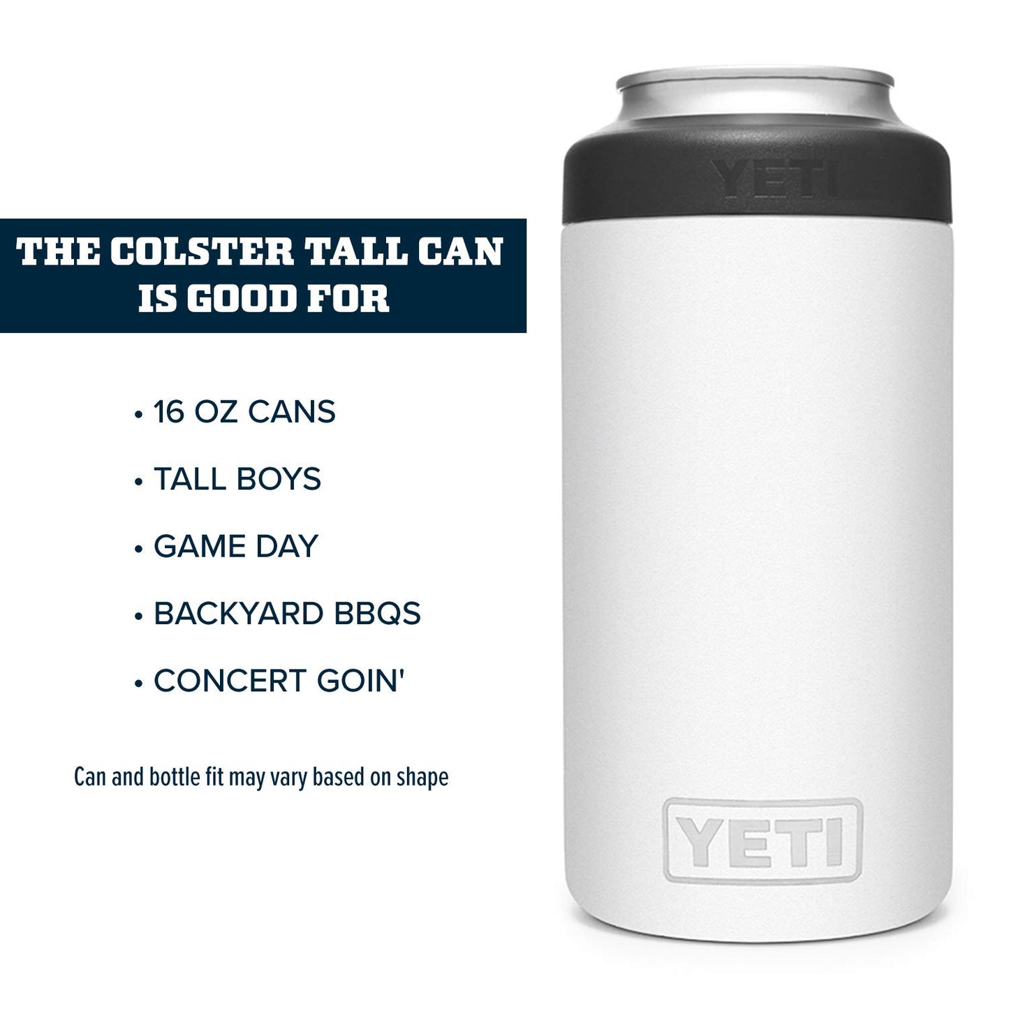 YETI Rambler 16 oz. Colster Tall Can Insulator for Tallboys & 16 oz. Cans, Alpine Yellow