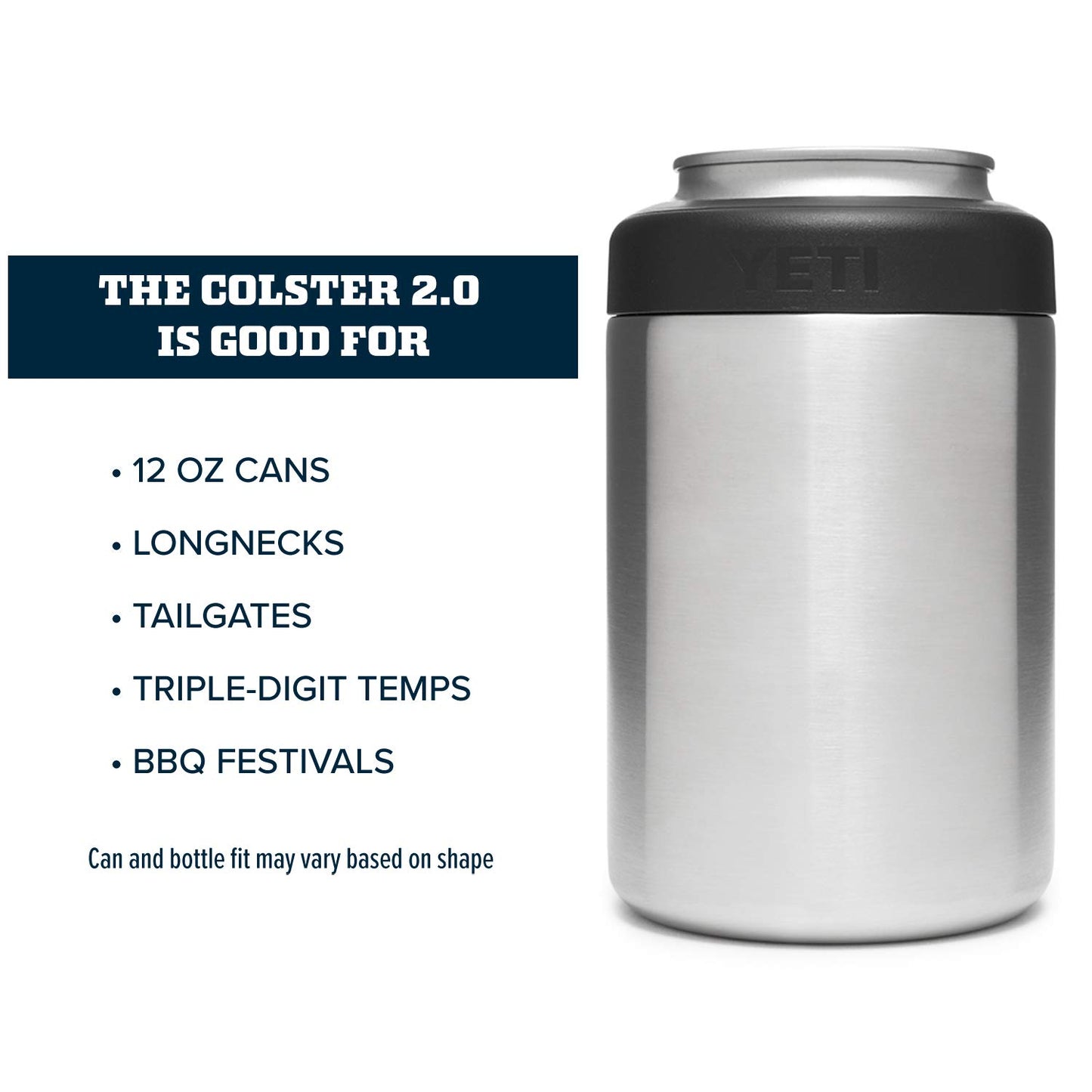 YETI Rambler 12 oz. Colster Can Insulator for Standard Size Cans, Stainless 1 Count (Pack of 1)