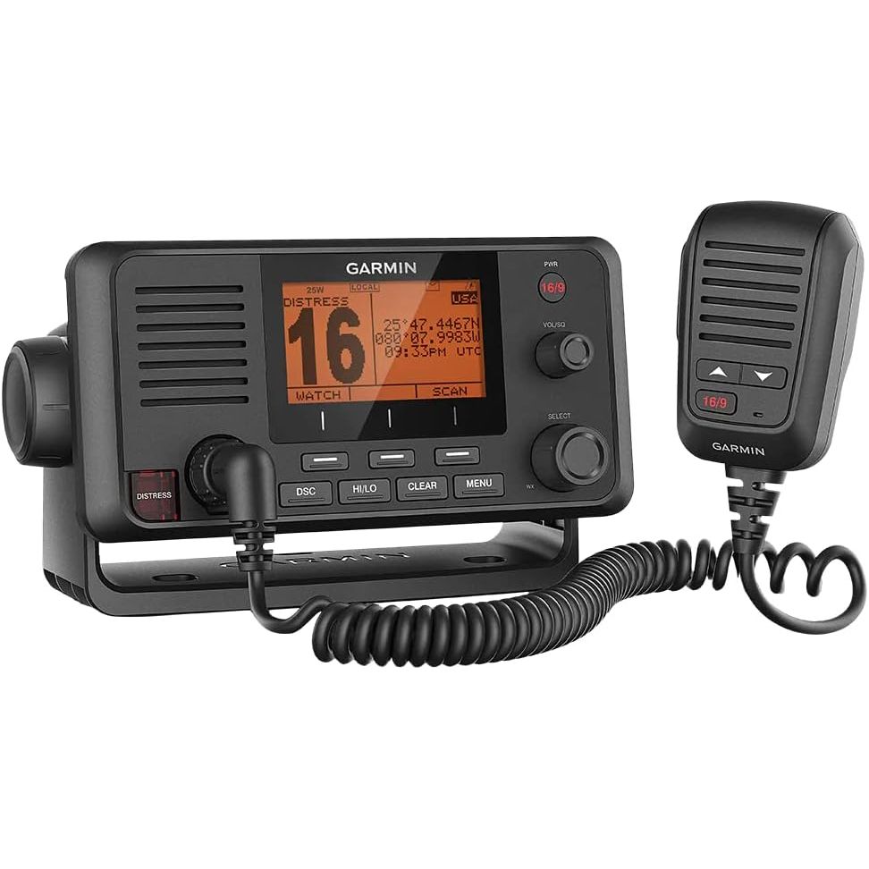 Garmin 0100209800 VHF 215 AIS, Slate Gray with Amp Yellow Band