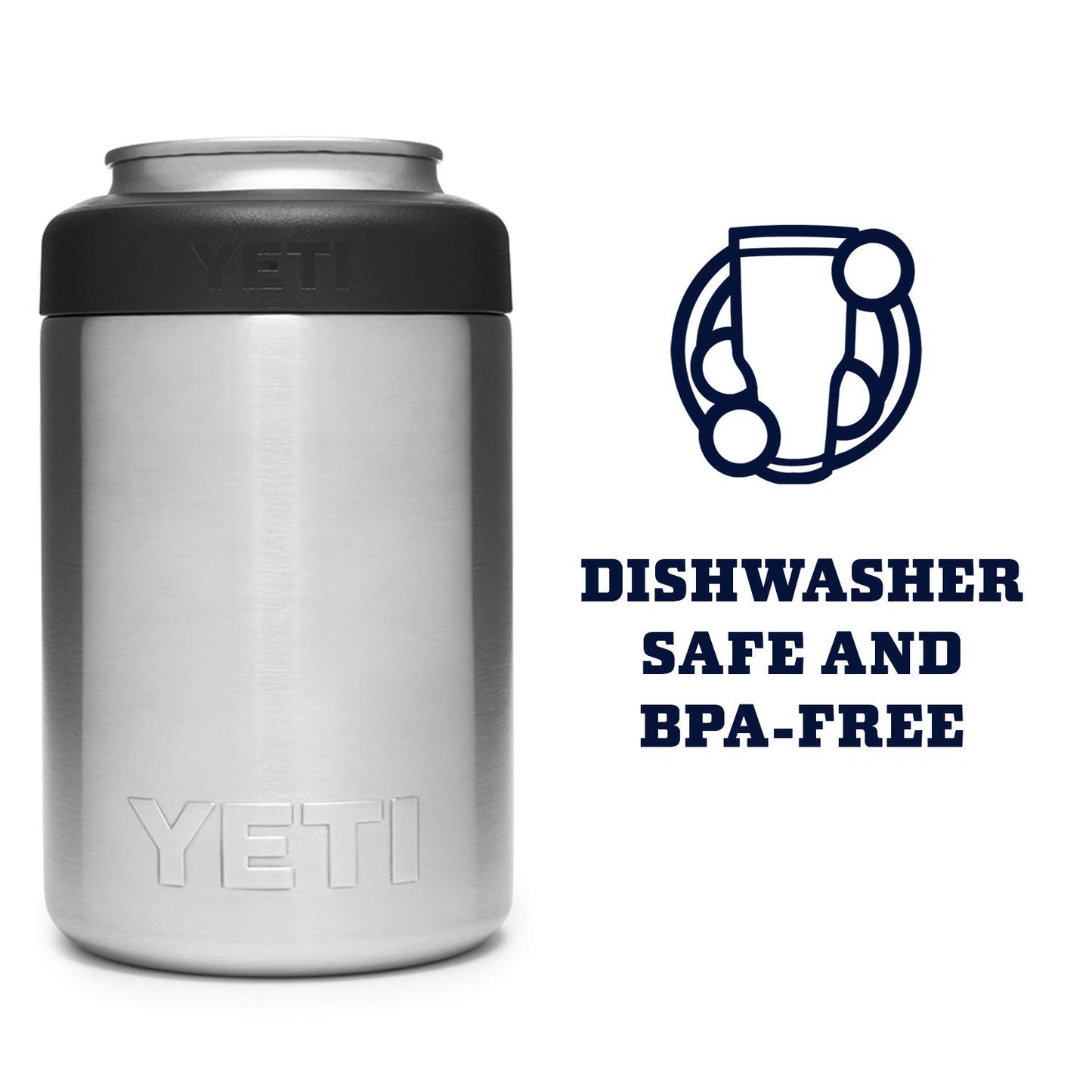 YETI Rambler 12 oz. Colster Can Insulator for Standard Size Cans, Stainless 1 Count (Pack of 1)