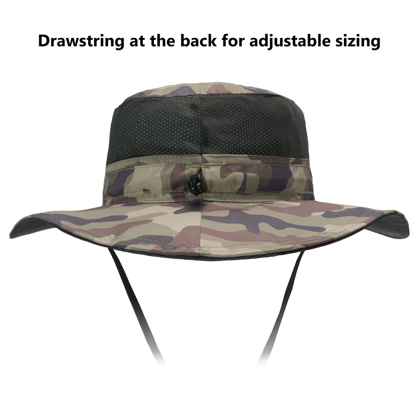 Bassdash UPF 50+ Sun Fishing Hat Water Resistant with Detachable Neck Flap