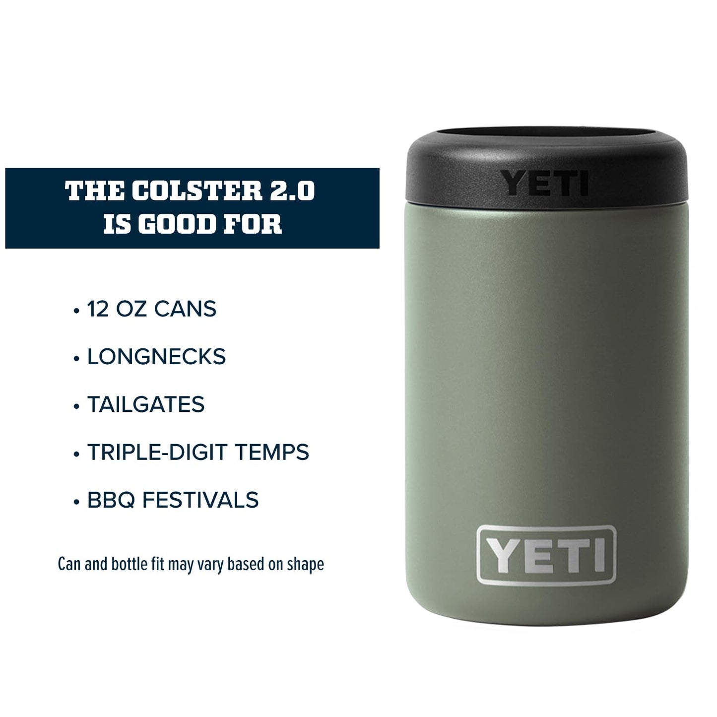 YETI Rambler 12 oz. Colster Can Insulator for Standard Size Cans, Stainless 1 Count (Pack of 1)