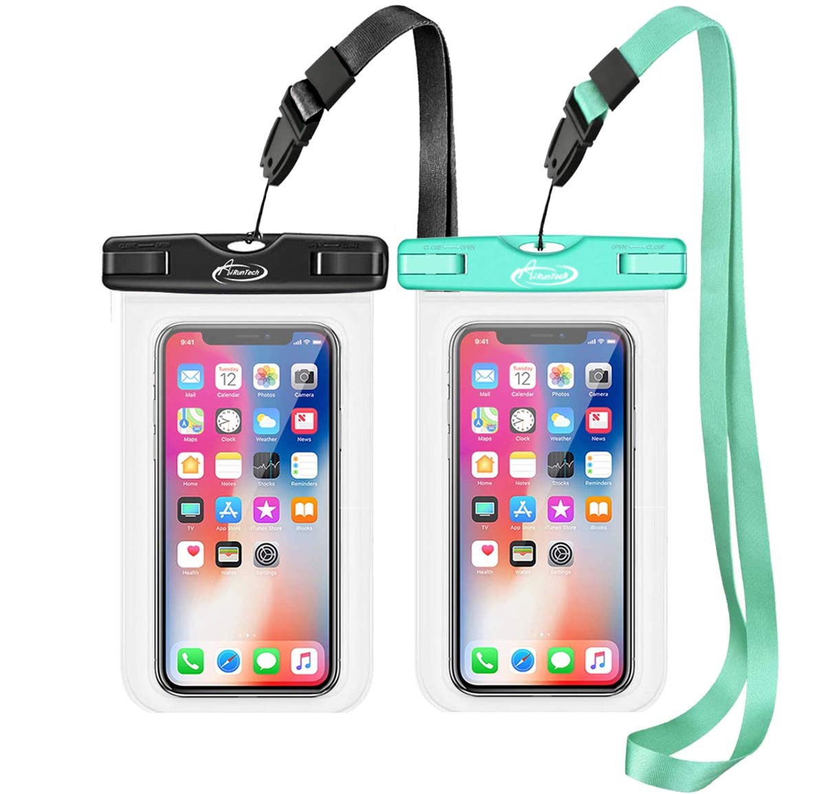 AiRunTech Waterproof Phone Pouch,Waterproof Phone Case for iPhone 16 15 14 13 12 11 Pro Max,Waterproof Bag for Pool Swimming Canoe Kayaking Boating Paddle Board, Beach Camping Essentials Accessories