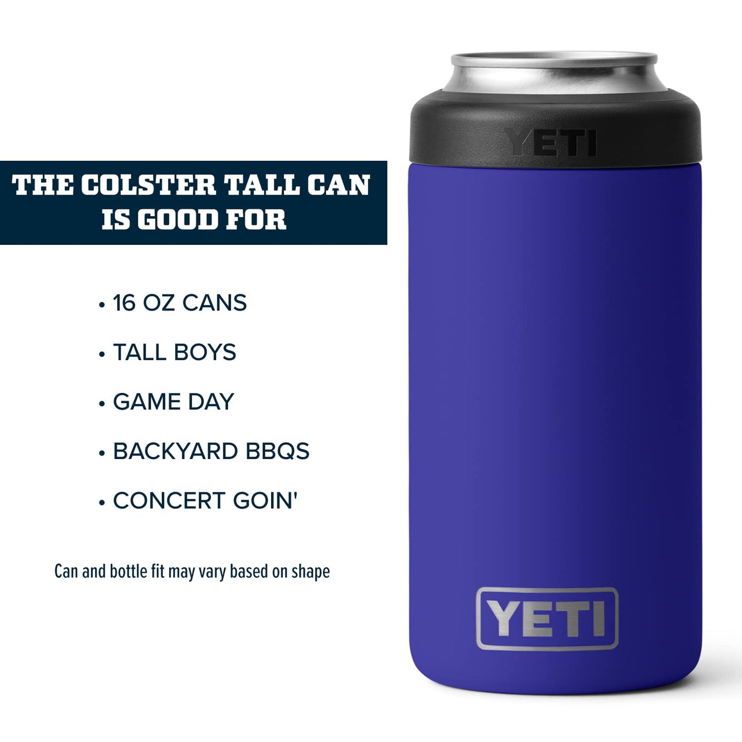 YETI Rambler 16 oz. Colster Tall Can Insulator for Tallboys & 16 oz. Cans, Alpine Yellow