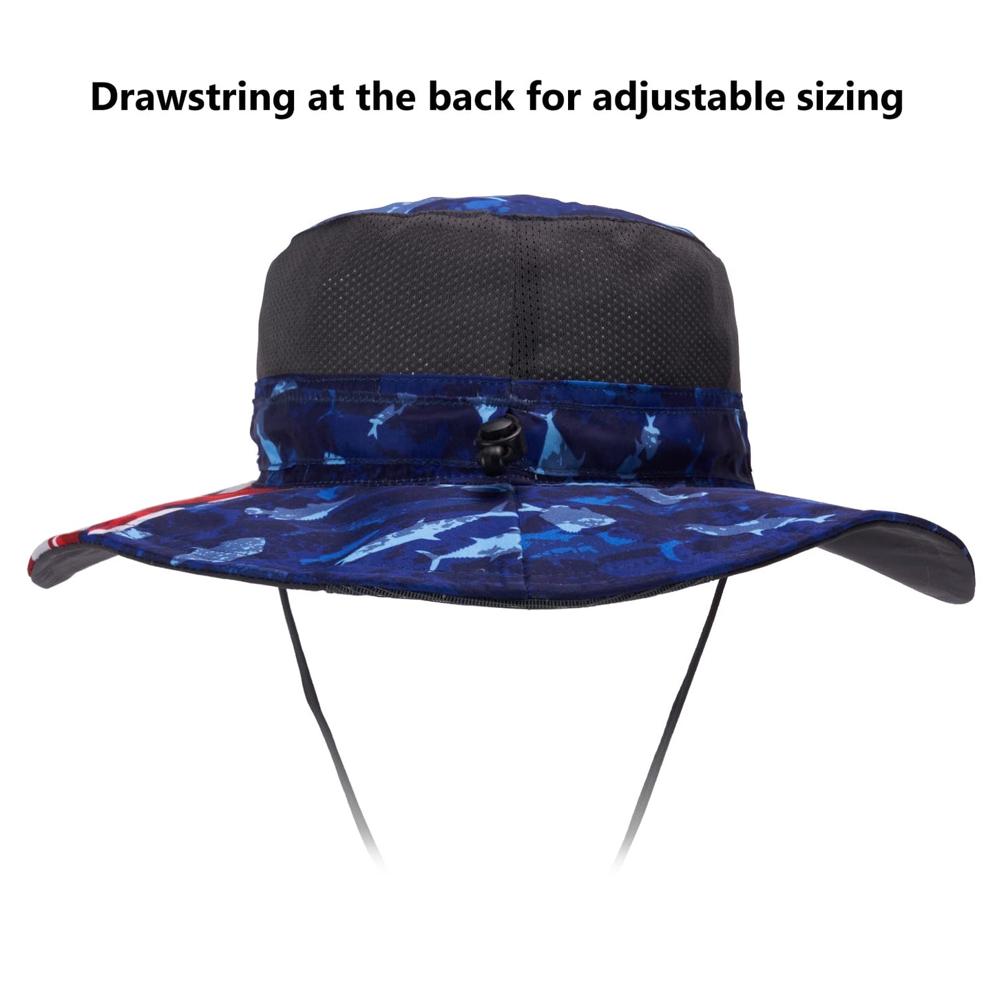 Bassdash UPF 50+ Sun Fishing Hat Water Resistant with Detachable Neck Flap