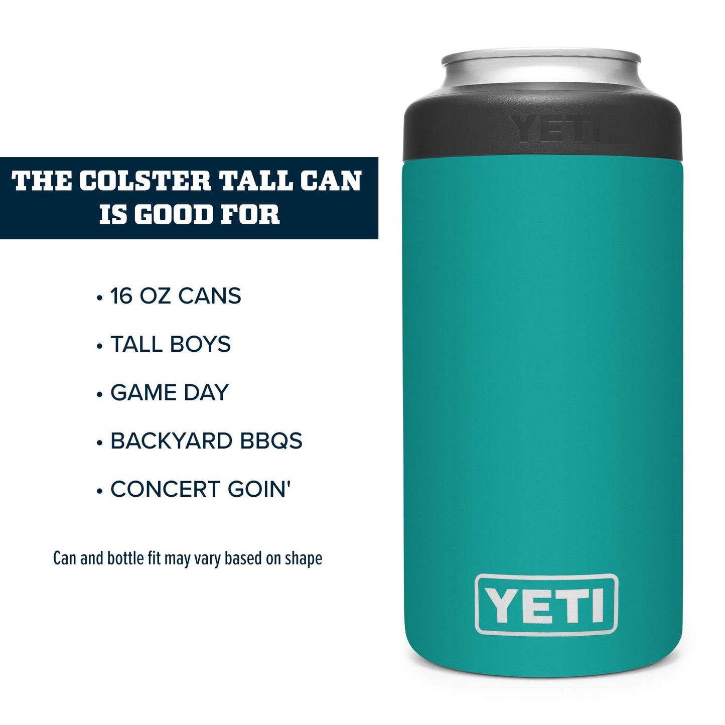 YETI Rambler 16 oz. Colster Tall Can Insulator for Tallboys & 16 oz. Cans, Alpine Yellow