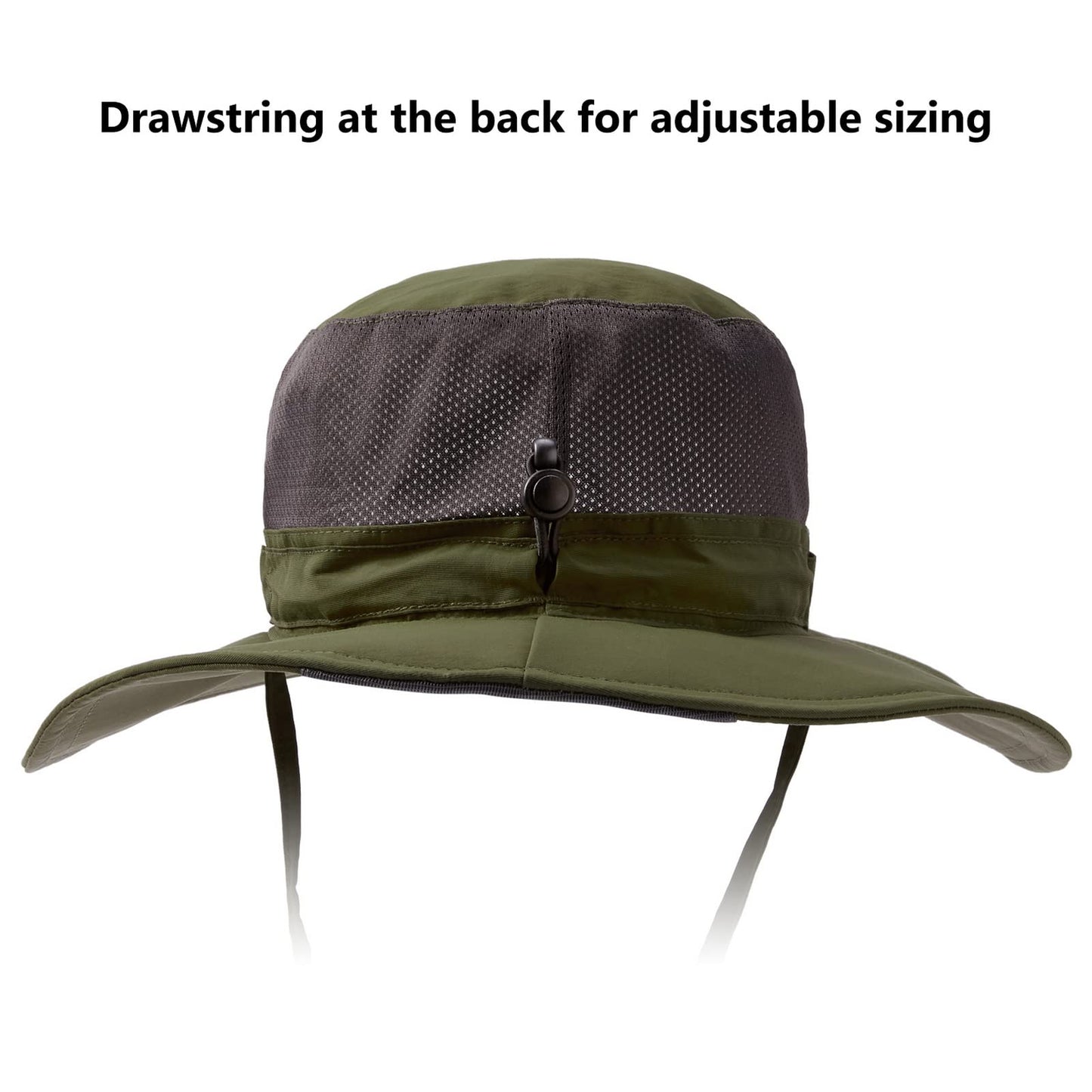 Bassdash UPF 50+ Sun Fishing Hat Water Resistant with Detachable Neck Flap