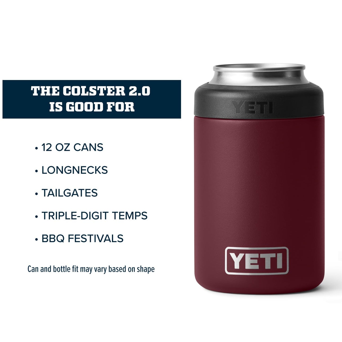 YETI Rambler 12 oz. Colster Can Insulator for Standard Size Cans, Stainless 1 Count (Pack of 1)