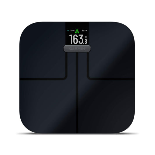 Garmin Index S2, Smart Scale with Wireless Connectivity, Measure Body Fat, Muscle, Bone Mass, Body Water% and More, Black