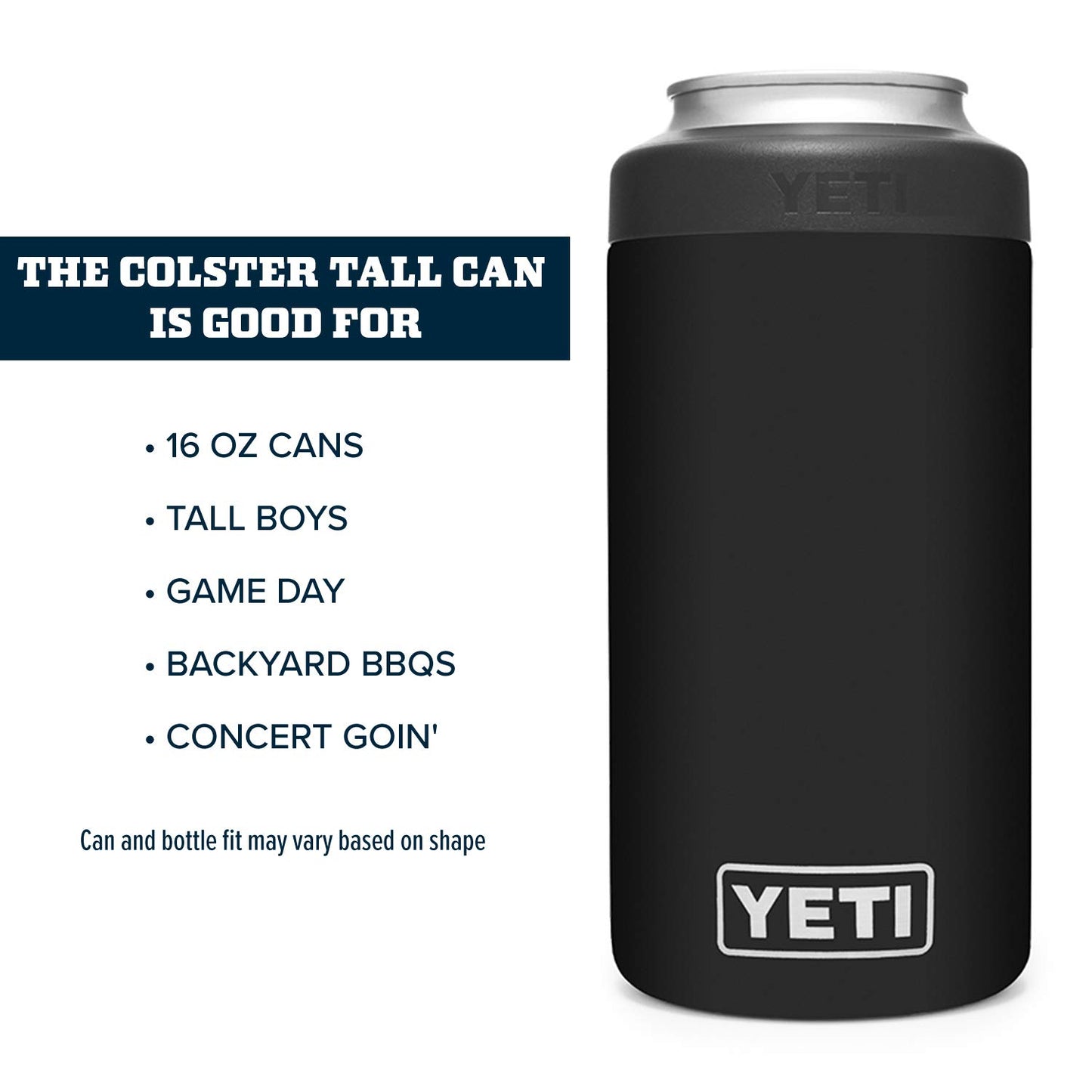 YETI Rambler 16 oz. Colster Tall Can Insulator for Tallboys & 16 oz. Cans, Alpine Yellow