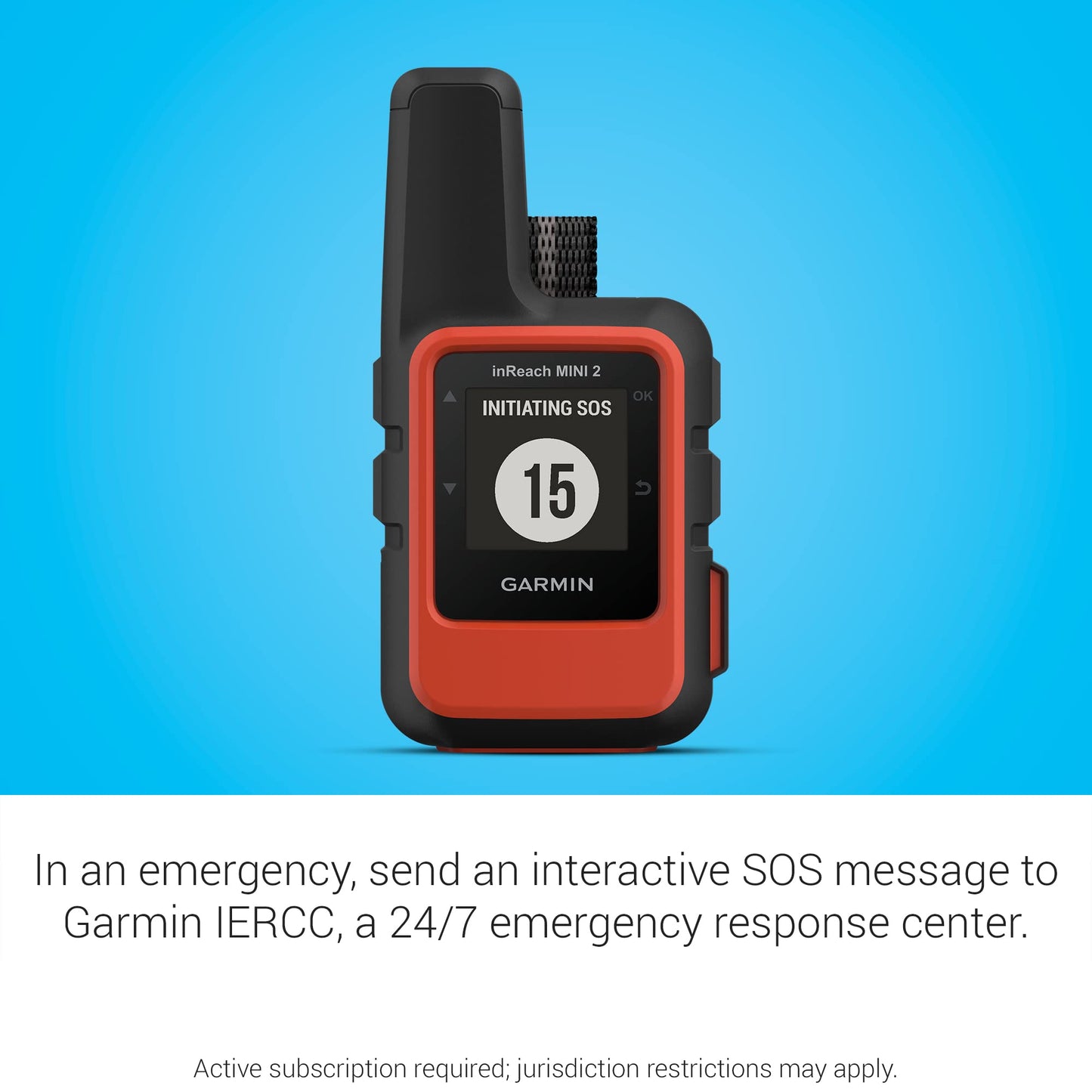 Garmin inReach Mini 2, Lightweight and Compact Satellite Communicator, Hiking Handheld, Orange