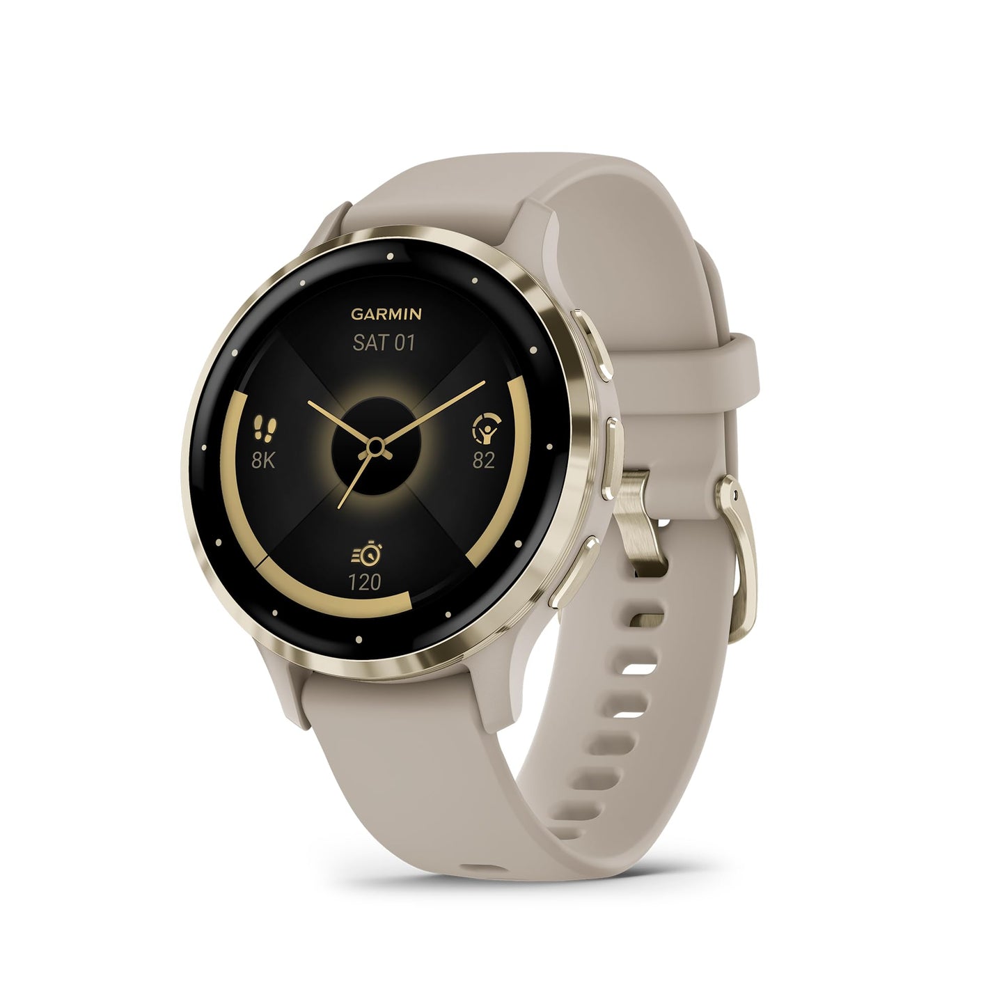 Garmin Venu 3, GPS Smartwatch, AMOLED Display, Advanced Health and Fitness Features, Up to 14 Days of Battery, Whitestone