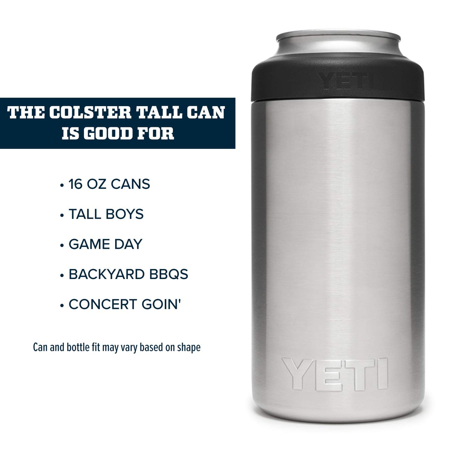 YETI Rambler 16 oz. Colster Tall Can Insulator for Tallboys & 16 oz. Cans, Alpine Yellow