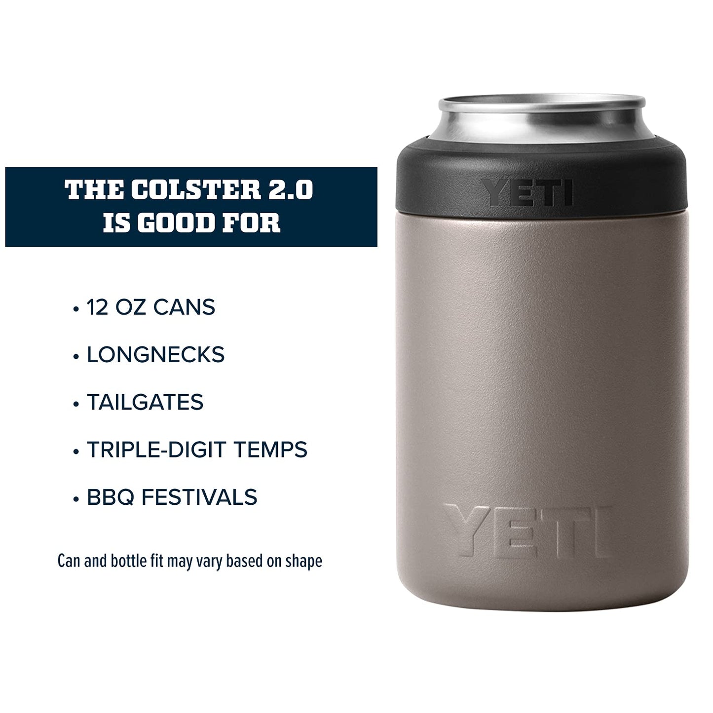 YETI Rambler 12 oz. Colster Can Insulator for Standard Size Cans, Stainless 1 Count (Pack of 1)