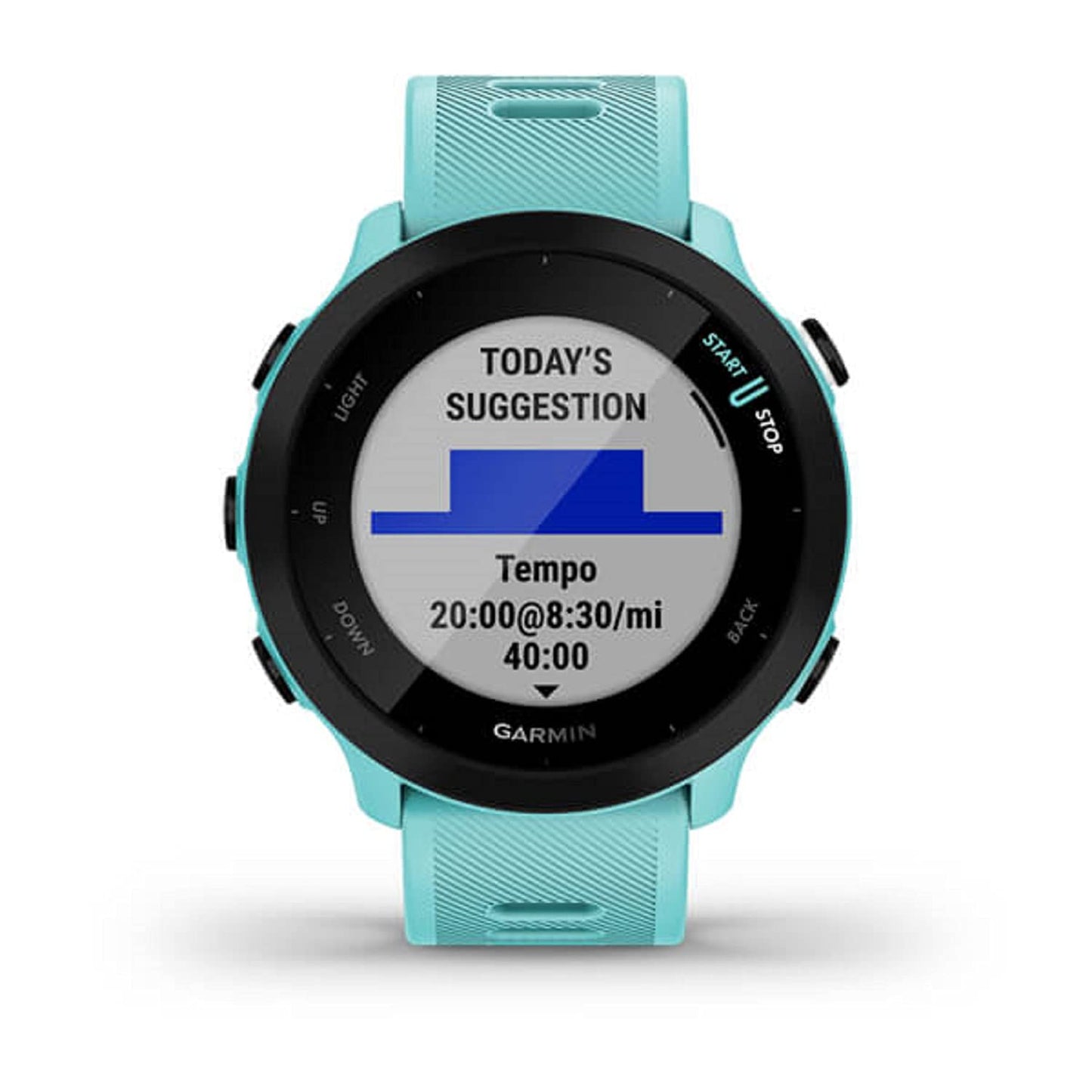 Garmin Forerunner 55, GPS Running Watch with Daily Suggested Workouts, Up to 2 Weeks of Battery Life, White