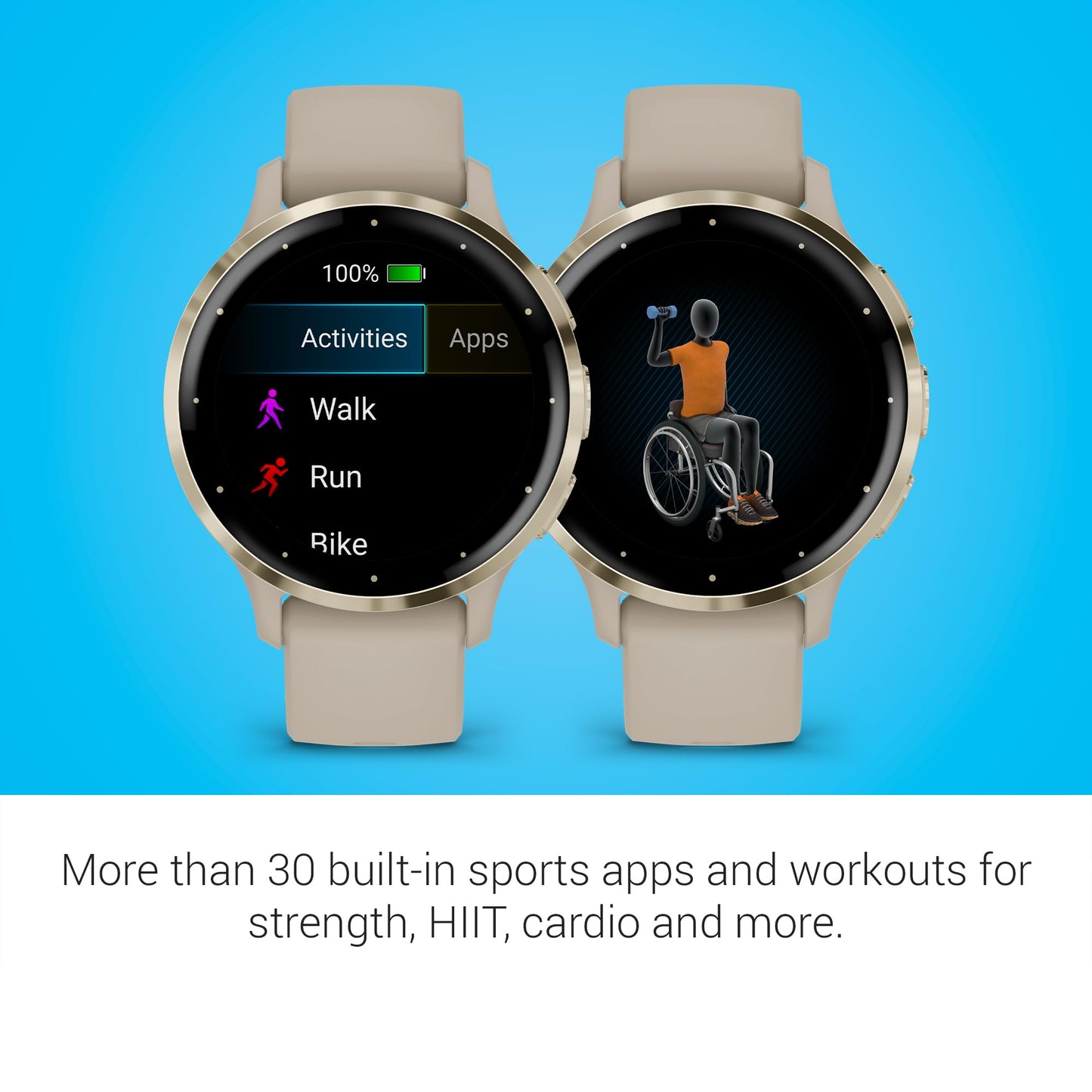 Garmin Venu 3, GPS Smartwatch, AMOLED Display, Advanced Health and Fitness Features, Up to 14 Days of Battery, Whitestone