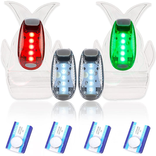 Amzonly 4pcs Navigation lights for boats kayak, LED Safety Light, 3 Types Flashing Mode, Easy Clip-On Kit for Boat Bow, Stern, Mast, Paddles, Pontoon, Kayaking Accessories, Yacht, Red Green White…