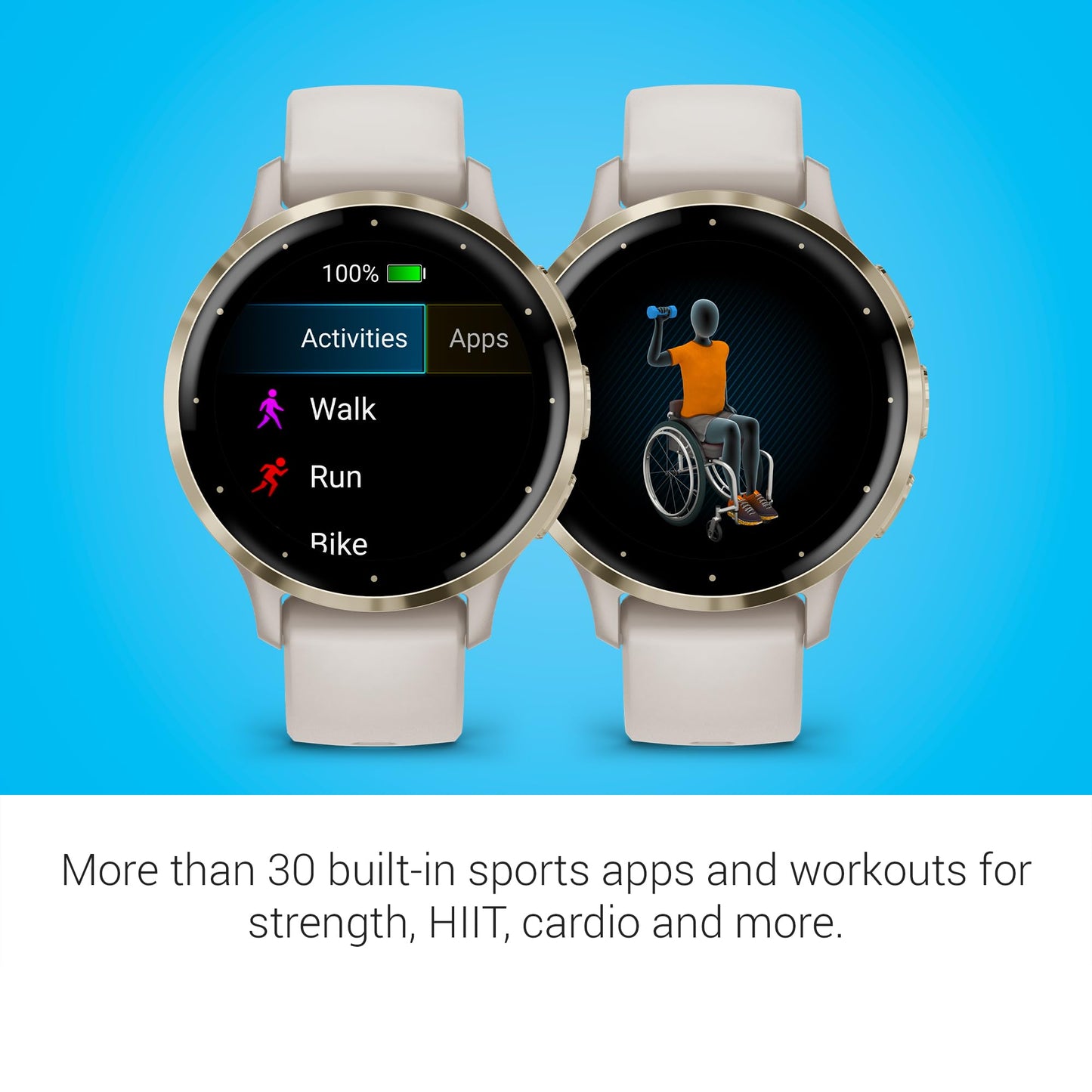 Garmin Venu 3, GPS Smartwatch, AMOLED Display, Advanced Health and Fitness Features, Up to 14 Days of Battery, Whitestone