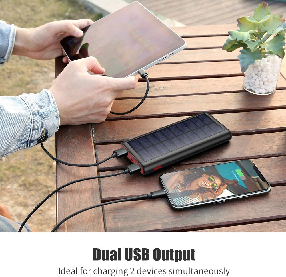 Solar Charger, 26800mAh Solar Power Battery Bank