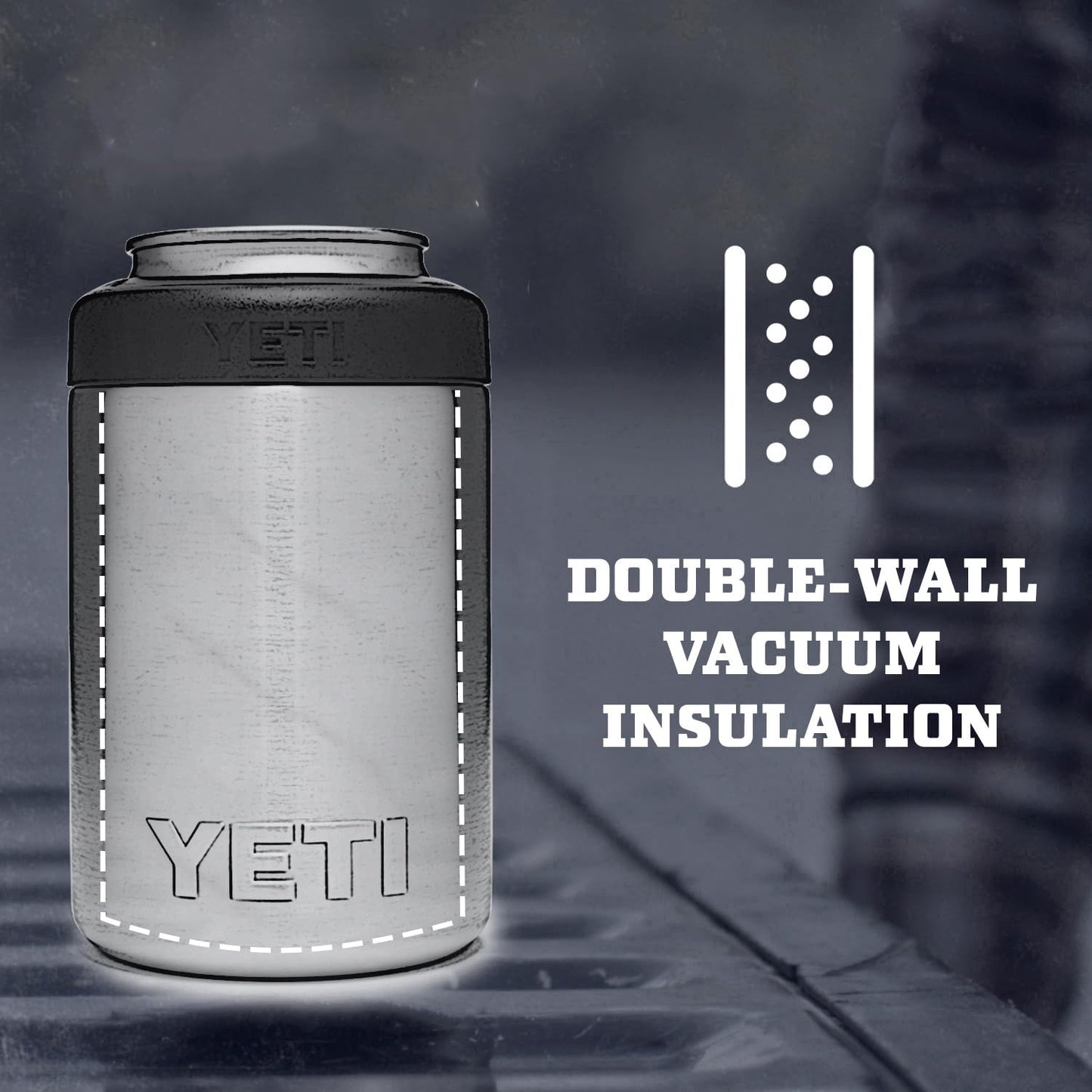 YETI Rambler 12 oz. Colster Can Insulator for Standard Size Cans, Stainless 1 Count (Pack of 1)