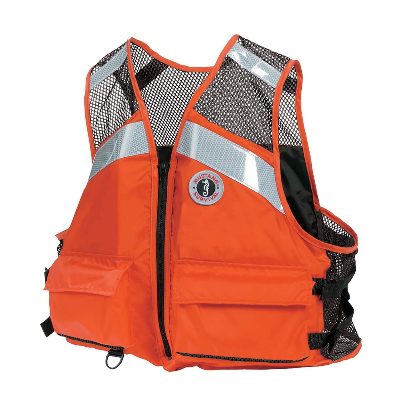 MUSTANG SURVIVAL Industrial Mesh Vest with Solas Reflective Tape