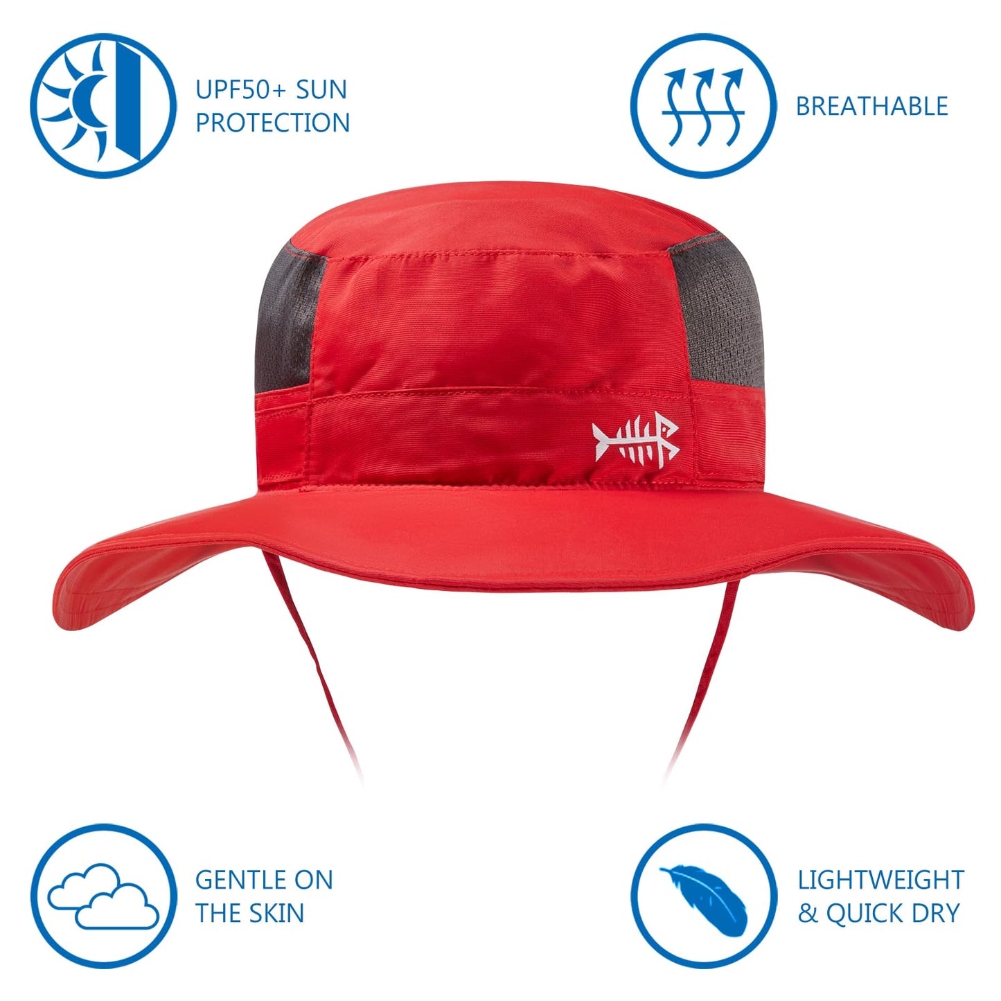 Bassdash UPF 50+ Sun Fishing Hat Water Resistant with Detachable Neck Flap