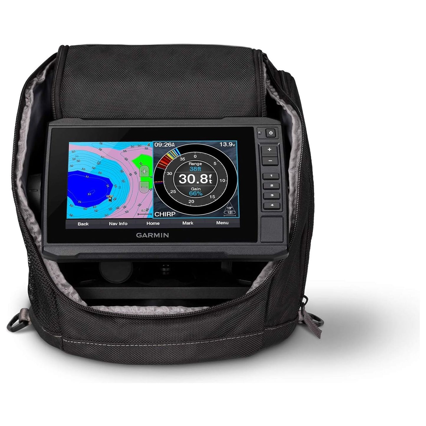 Garmin ECHOMAP UHD 73cv Ice Fishing Bundle, Includes ECHOMAP UHD 73cv Combo and GT10HN-IF Transducer