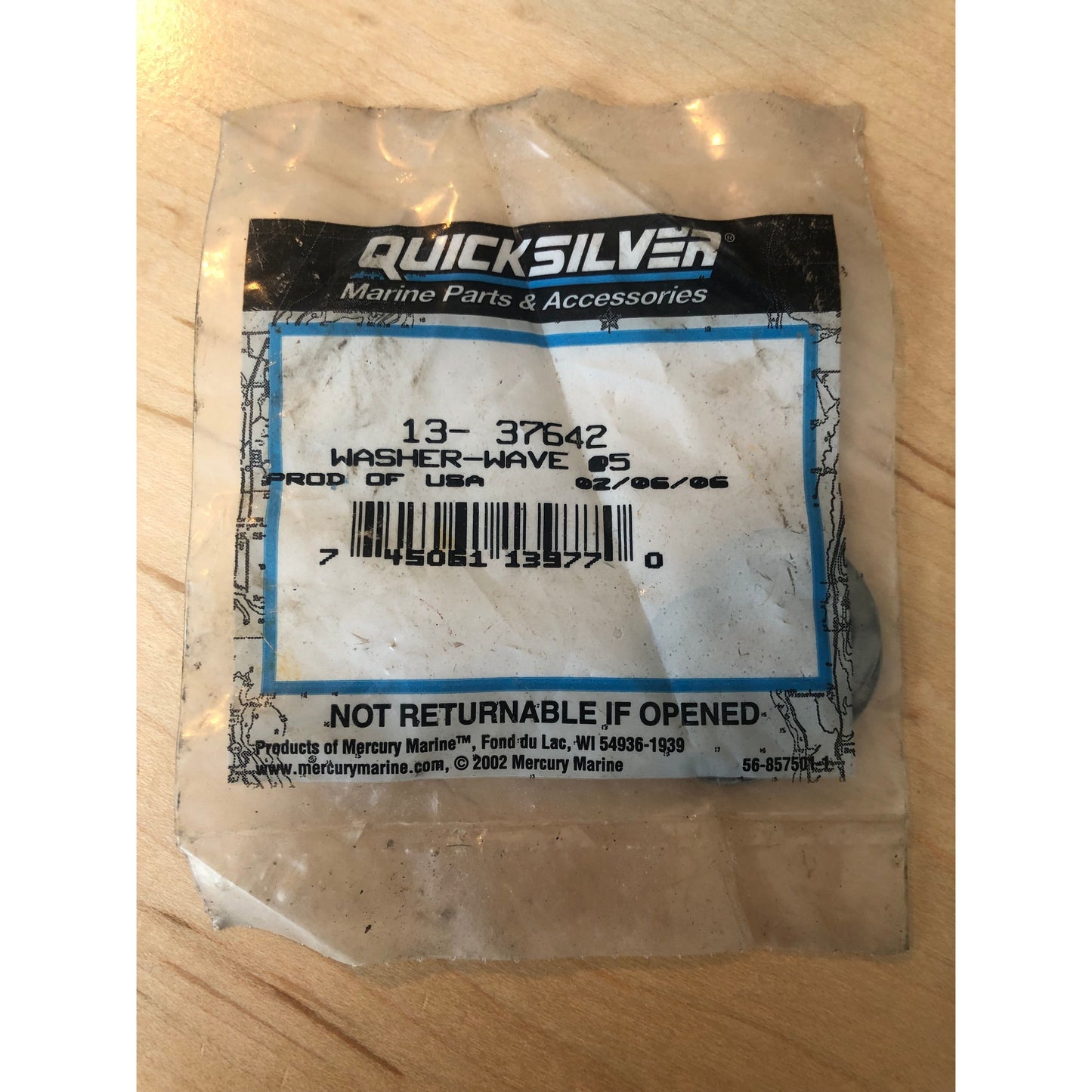 QUICKSILVER MARINE WAVE WASHER LOT OF 5 PART NO. 13-37642