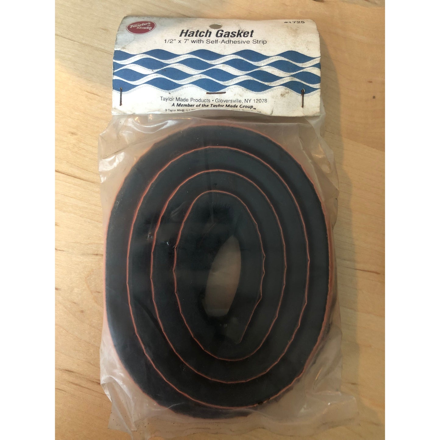 Taylor Made® 1725 - 7' L x 1/2" W Black D-Sponge Hatch Gasket